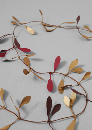 Mistletoe Paper Tinsel | Plum/Gold