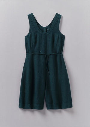 Garment Dyed Linen Short Jumpsuit | Puck