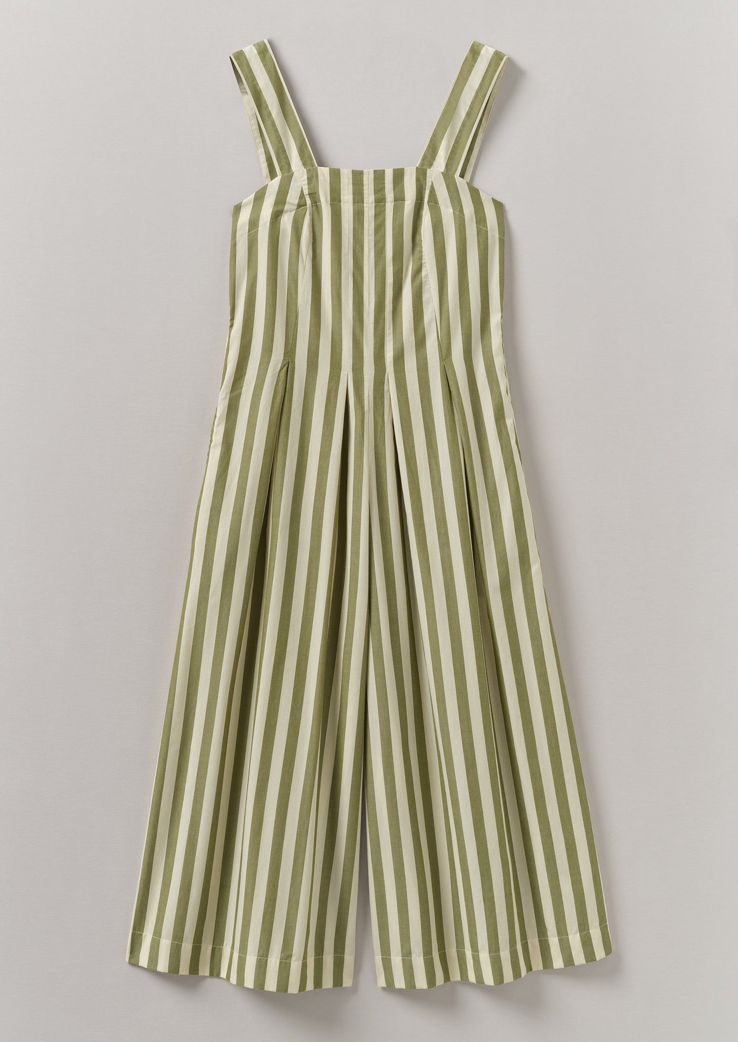 Oyo Stripe Cotton Jumpsuit | Calla Green