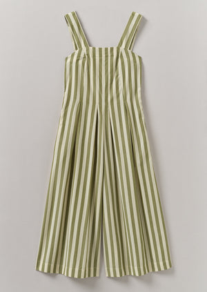 Oyo Stripe Cotton Jumpsuit | Calla Green