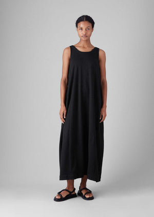 Jersey Cotton Easy Dress | Washed Black
