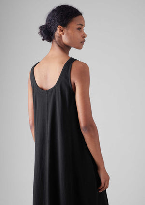 Jersey Cotton Easy Dress | Washed Black