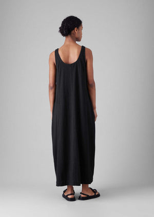 Jersey Cotton Easy Dress | Washed Black