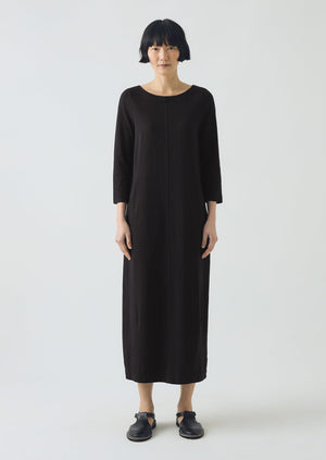 Cotton Jersey Shift Dress | Washed Black