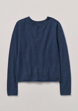 Wool Cashmere Neat Sweater | Midnight