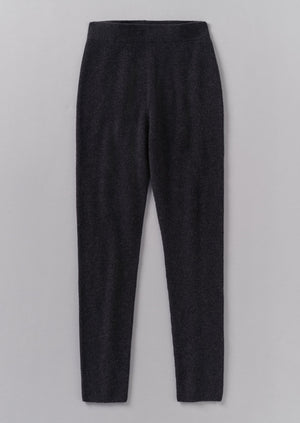 Recycled Cashmere Slim Leg Trousers | Charcoal