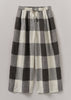 Macro Gingham Lightweight Linen Trousers | Ecru/Charcoal