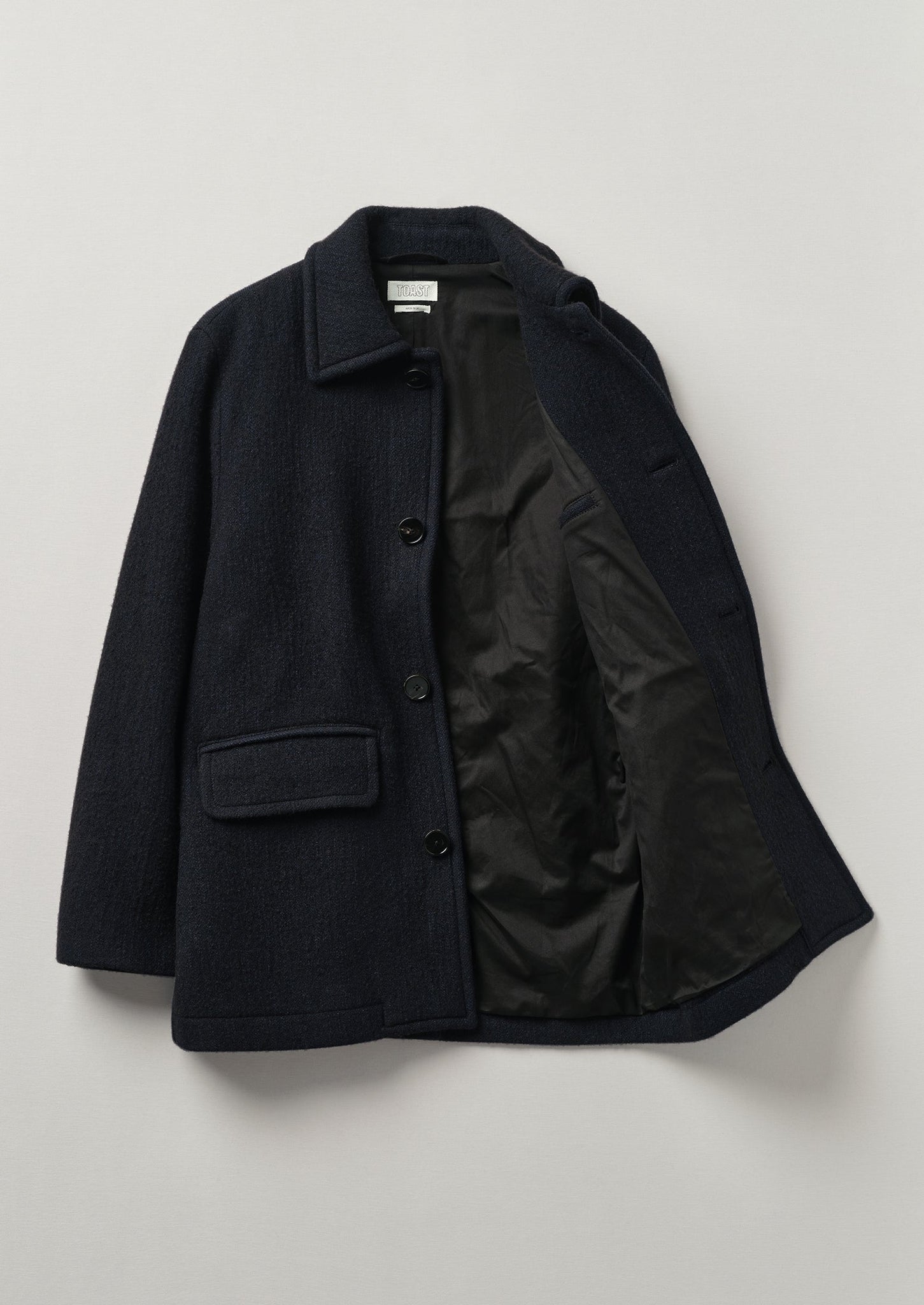 Single Breasted Car Coat | Indigo