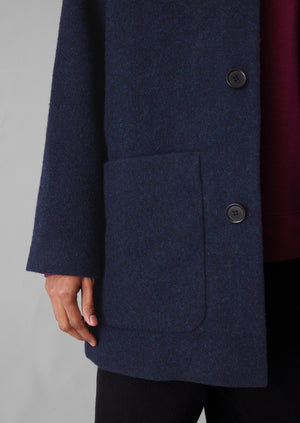 Relaxed Wool Coat | Navy