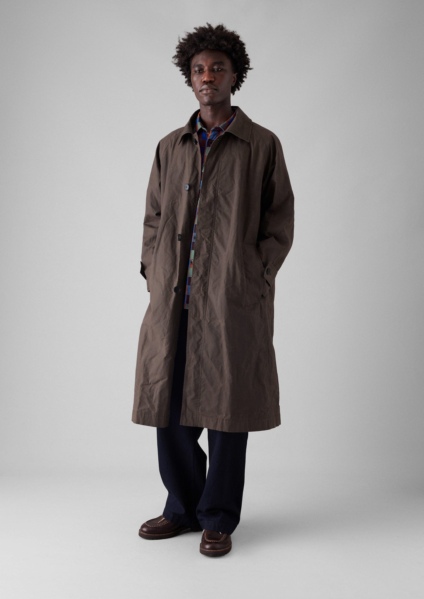 Waxed Cotton Trench Coat | Rye