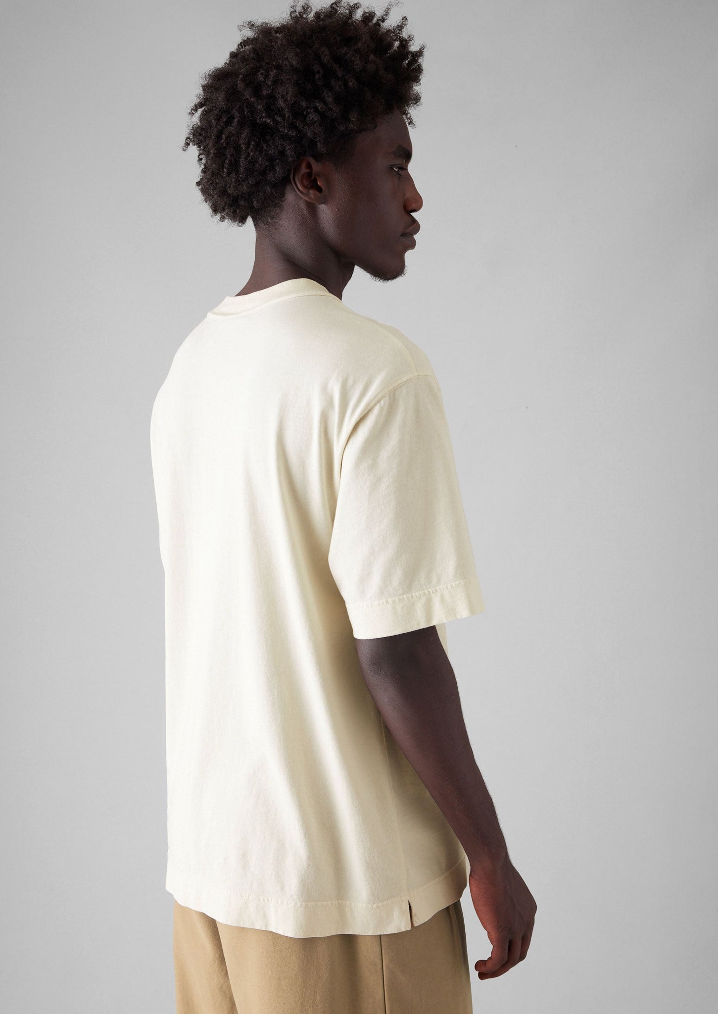 Garment Dyed Organic Cotton Tee | Ecru