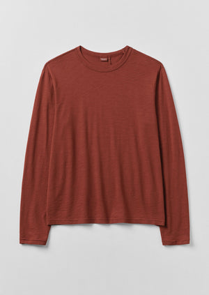 Frank Cotton Long Sleeve Tee | Braeburn Red