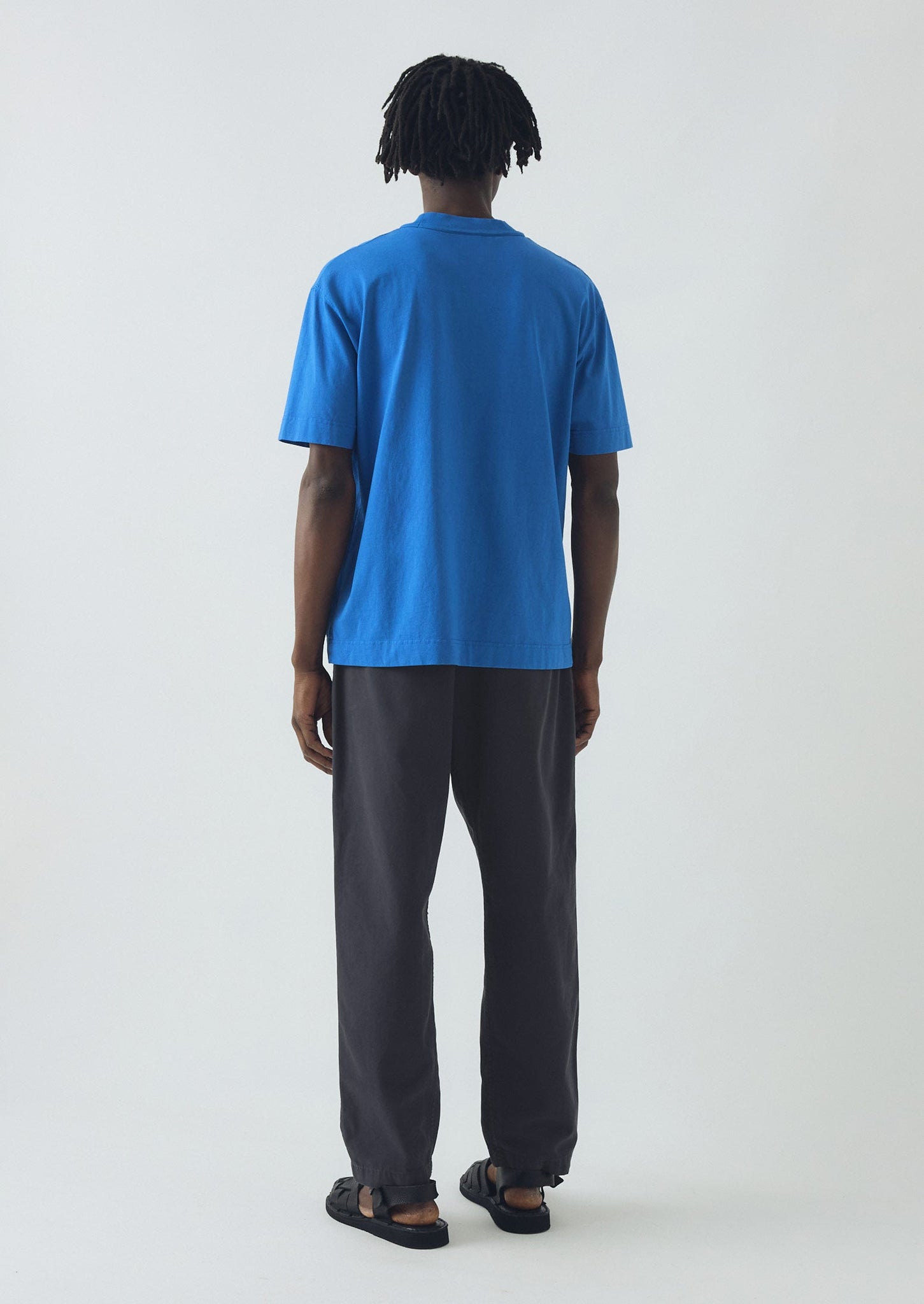 Cotton Relaxed Tee | Azure
