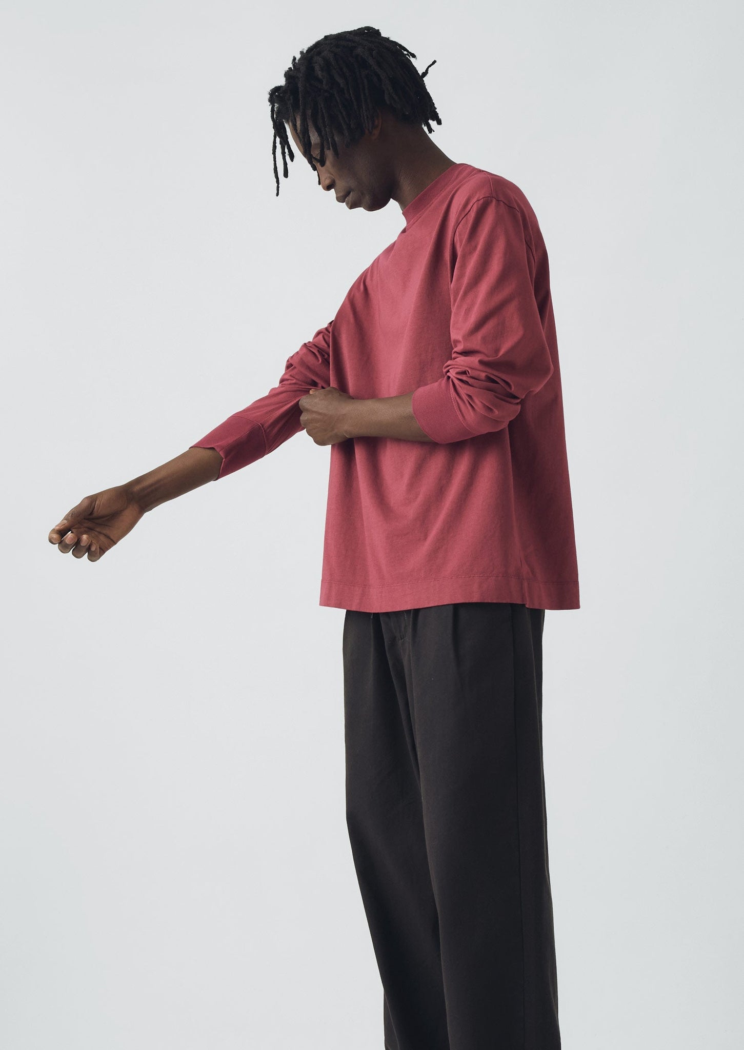 Long Sleeve Crew Neck Tee | Apple Butter