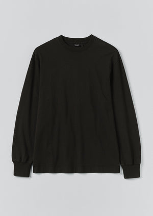 Long Sleeve Crew Neck Tee | Dark Charcoal