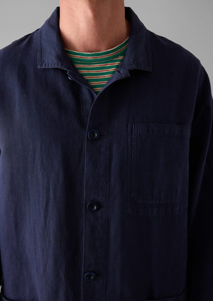 Arlo Garment Dyed Herringbone Jacket | Dark Indigo