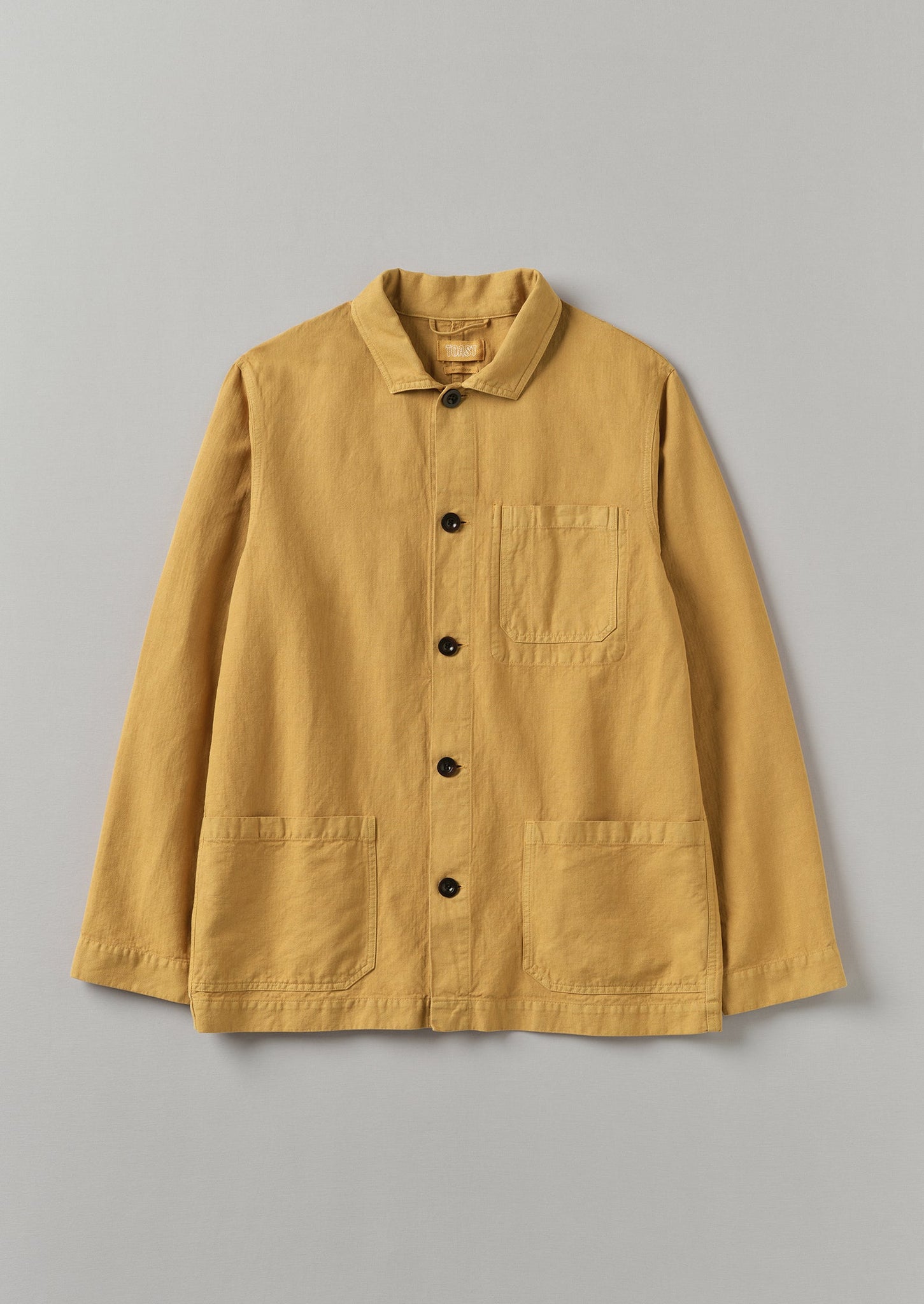 Arlo Garment Dyed Herringbone Jacket | Mustard