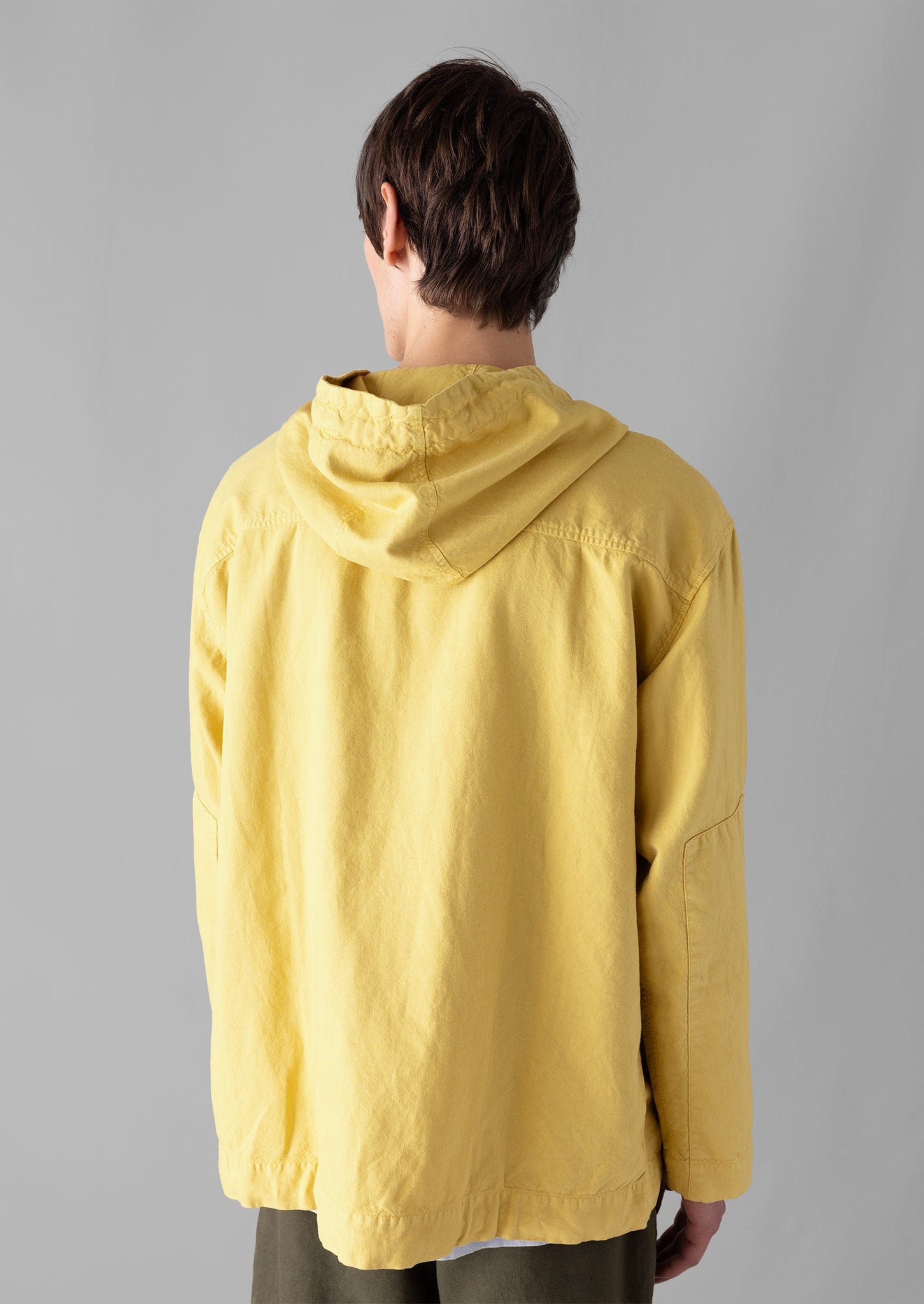 Cotton Linen Hooded Smock | Soft Yellow