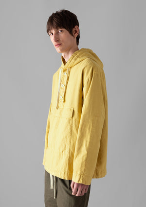 Cotton Linen Hooded Smock | Soft Yellow