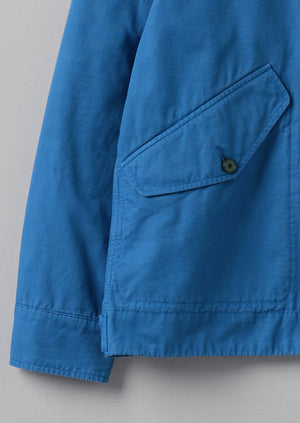 Garment Dyed Organic Cotton Coach Jacket | Flask Blue