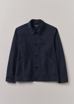 Patch Pocket Organic Cotton Coach Jacket | Navy