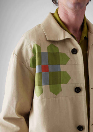 Patchwork Pinwheel Cotton Jacket | Multi