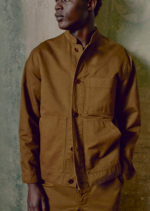 Garment Dyed Cotton Twill Jacket | Bronze