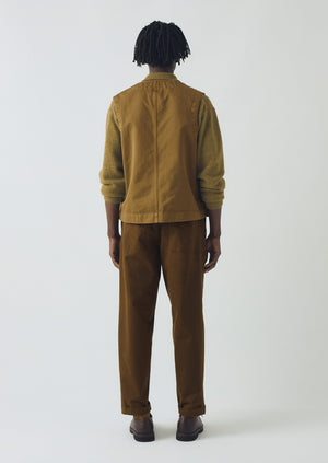 Garment Dyed Cotton Twill Gilet | Cumin