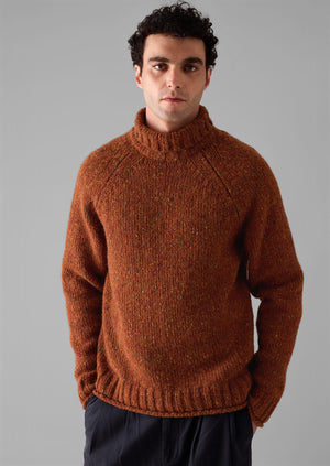 Donegal Roll Neck Sweater | Copper