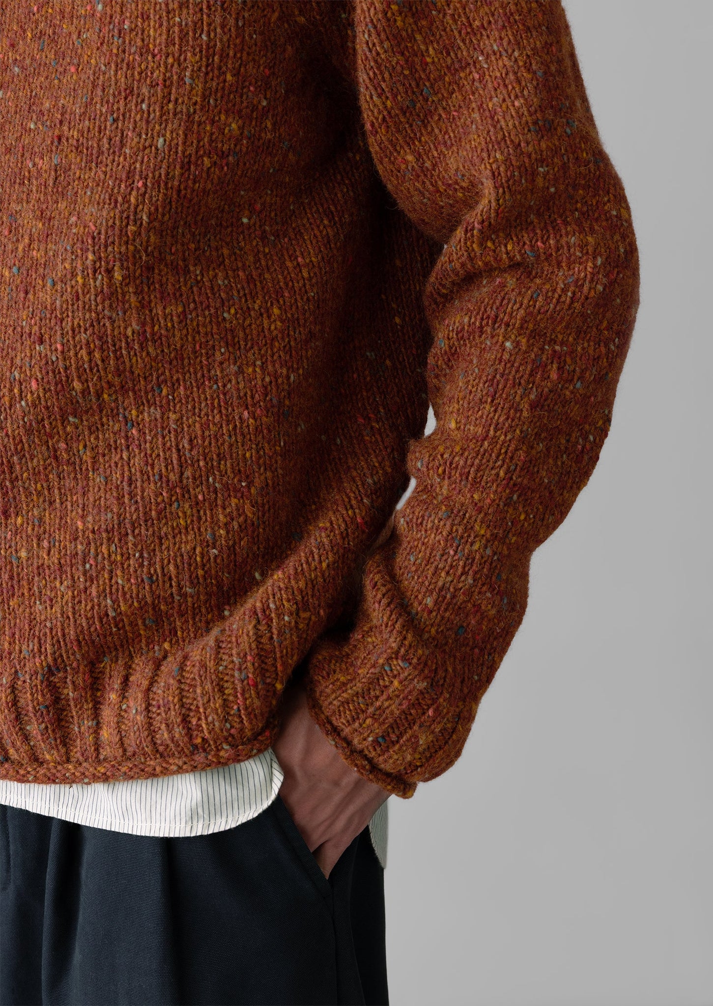 Donegal Roll Neck Sweater | Copper