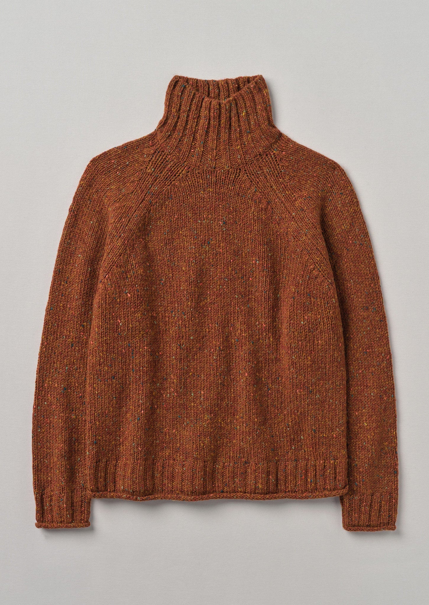 Donegal Roll Neck Sweater | Copper