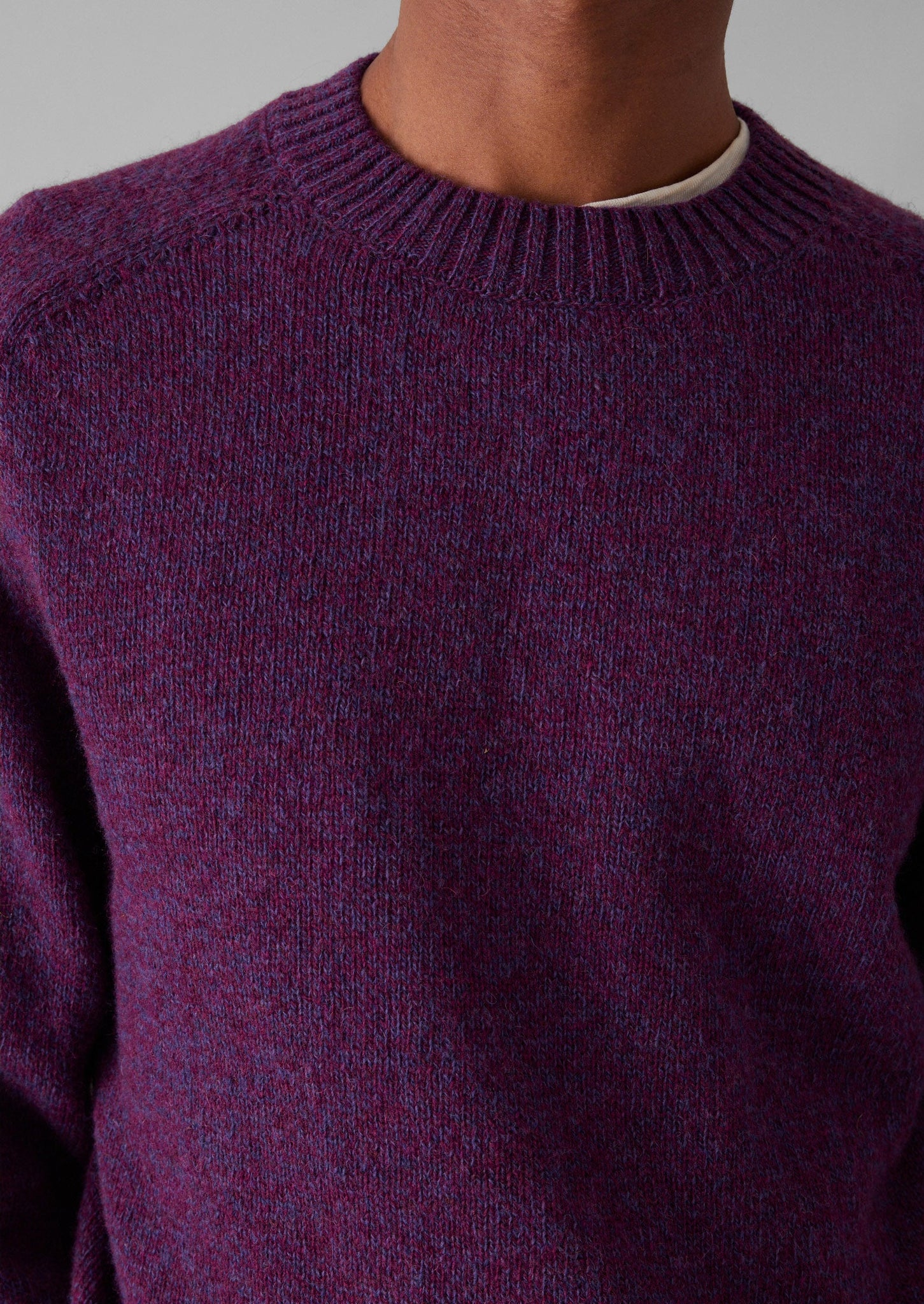 Wool Crew Neck Sweater | Amethyst