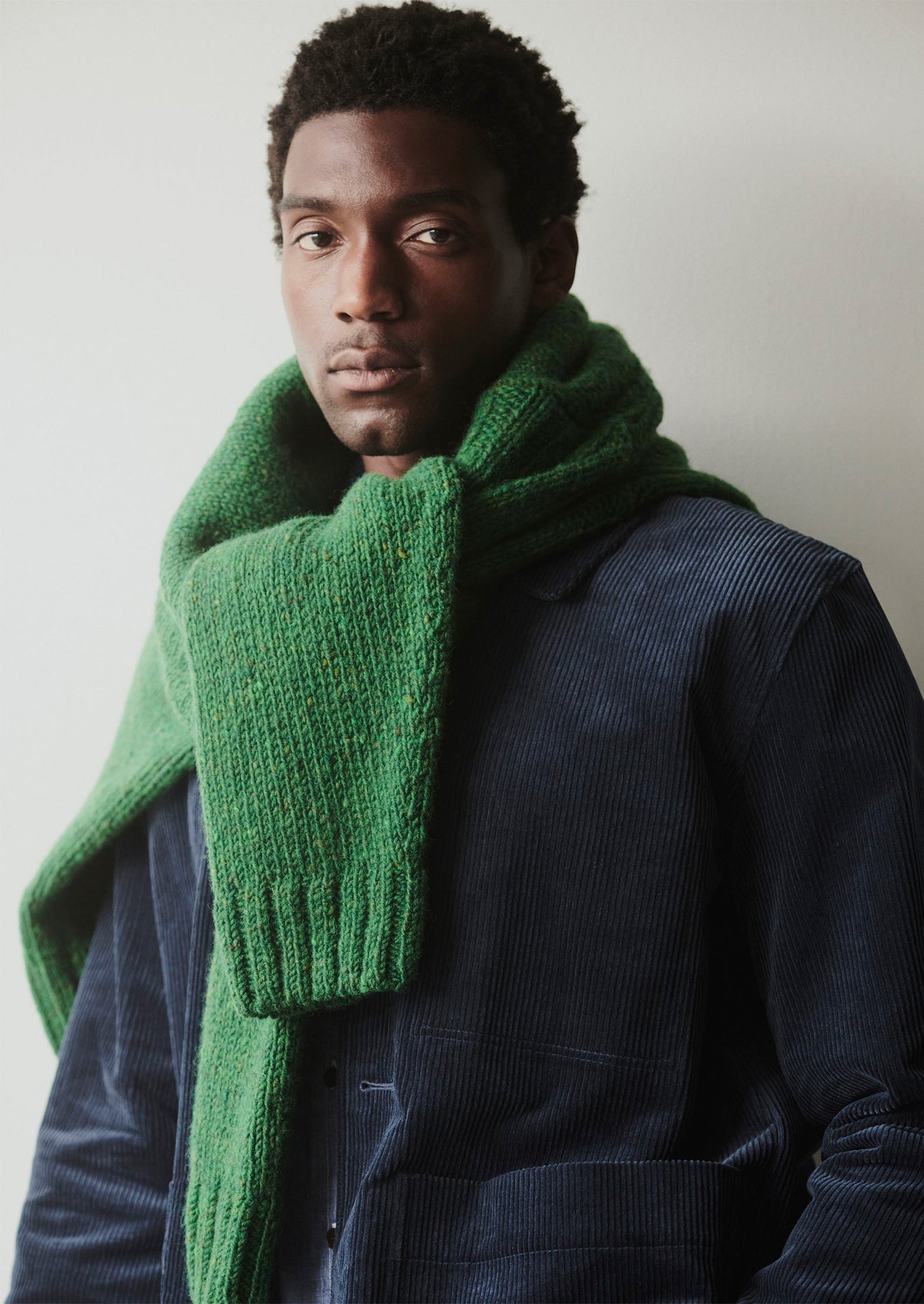 Donegal Wool High Neck Easy Sweater | Emerald