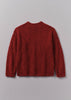 Donegal Wool High Neck Easy Sweater | Red Granite