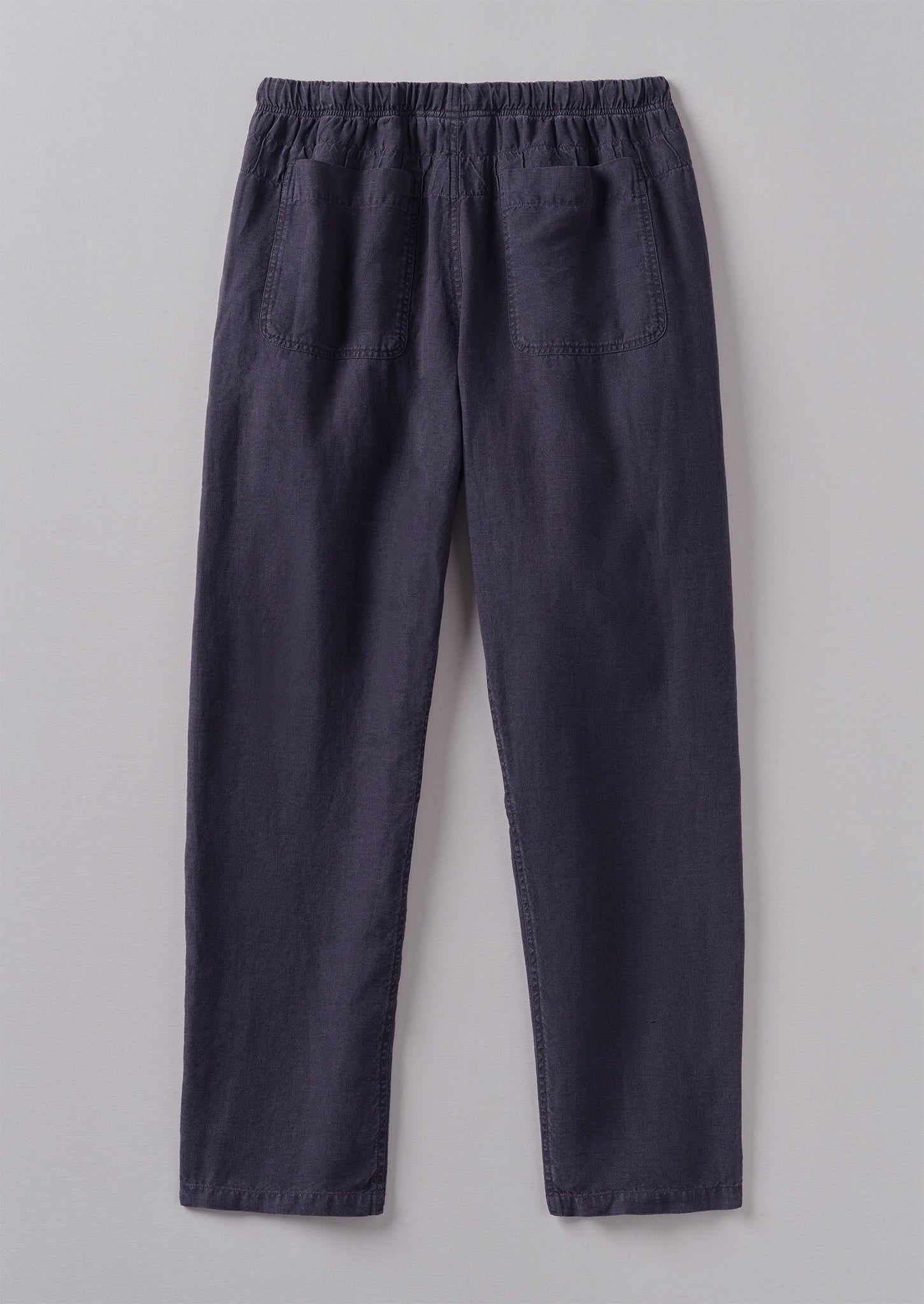 Alfie Garment Dyed Linen Trousers | Slate