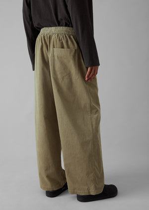 Soft Organic Cord Lounge Trousers | Green Stone