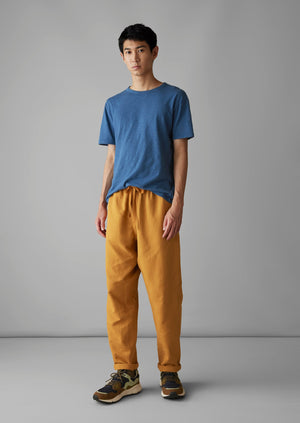 Alfie Garment Dyed Herringbone Trousers | Mustard