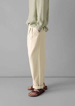 Bill Cotton Wide Leg Trousers | Stone