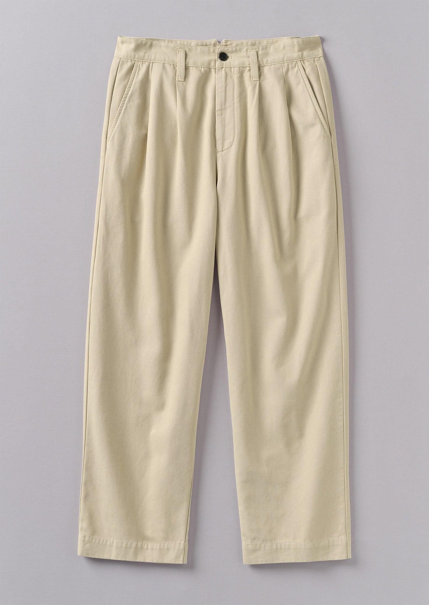 Bill Cotton Wide Leg Trousers | Stone