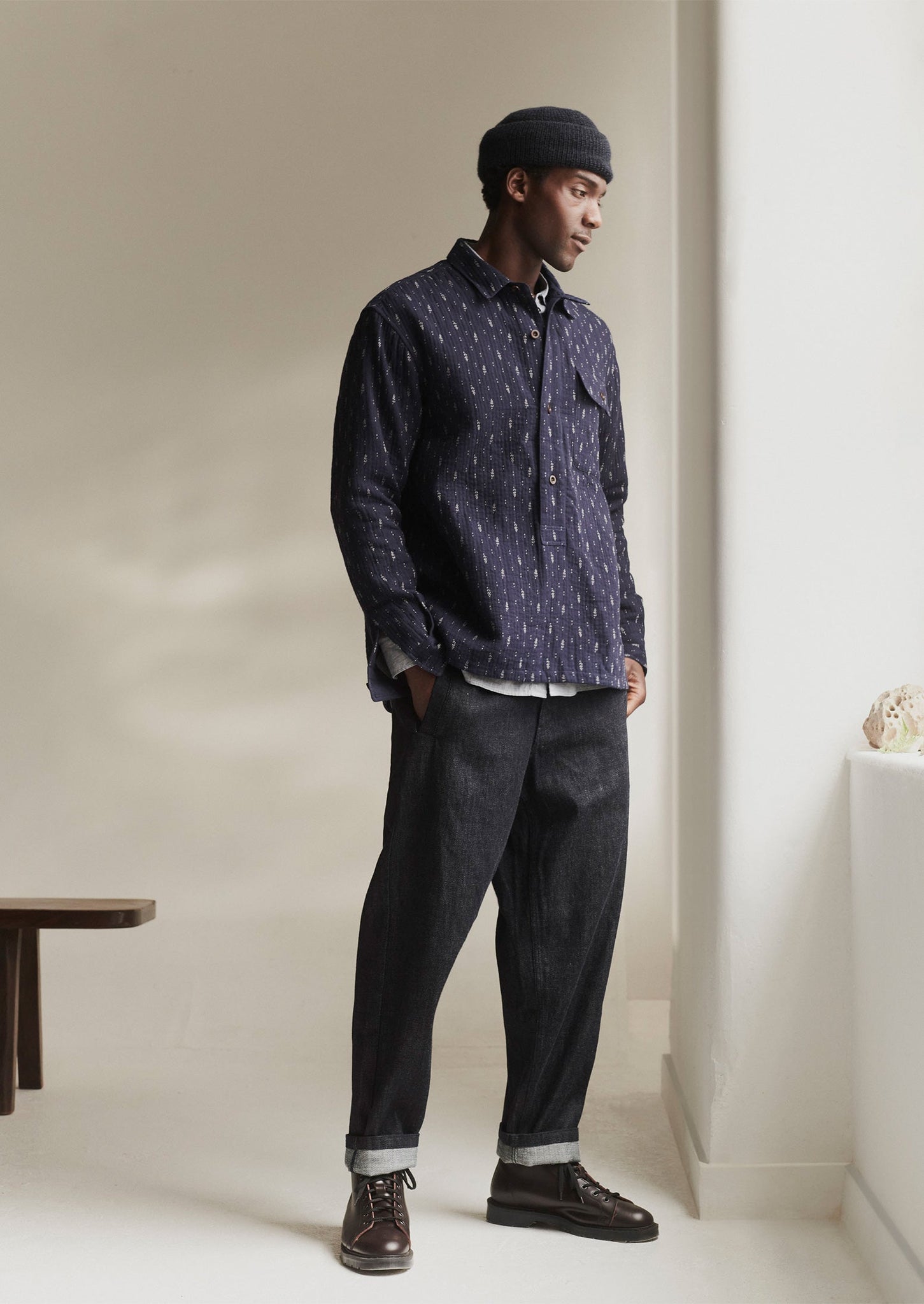 Japanese Cotton Denim Trousers | Indigo