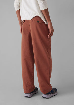 Bill Cotton Wide Leg Trousers | Red Granite