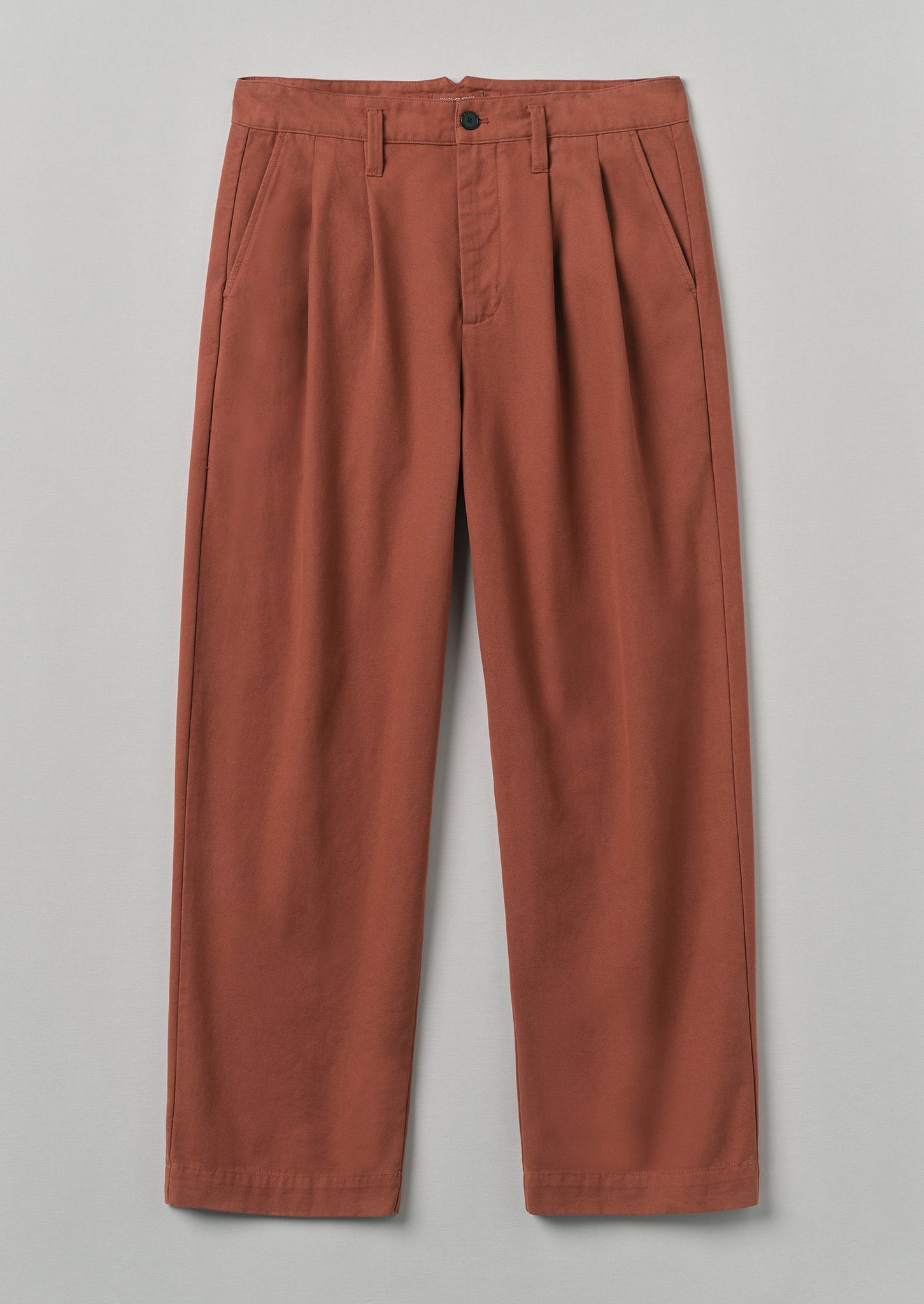 Bill Cotton Wide Leg Trousers | Red Granite