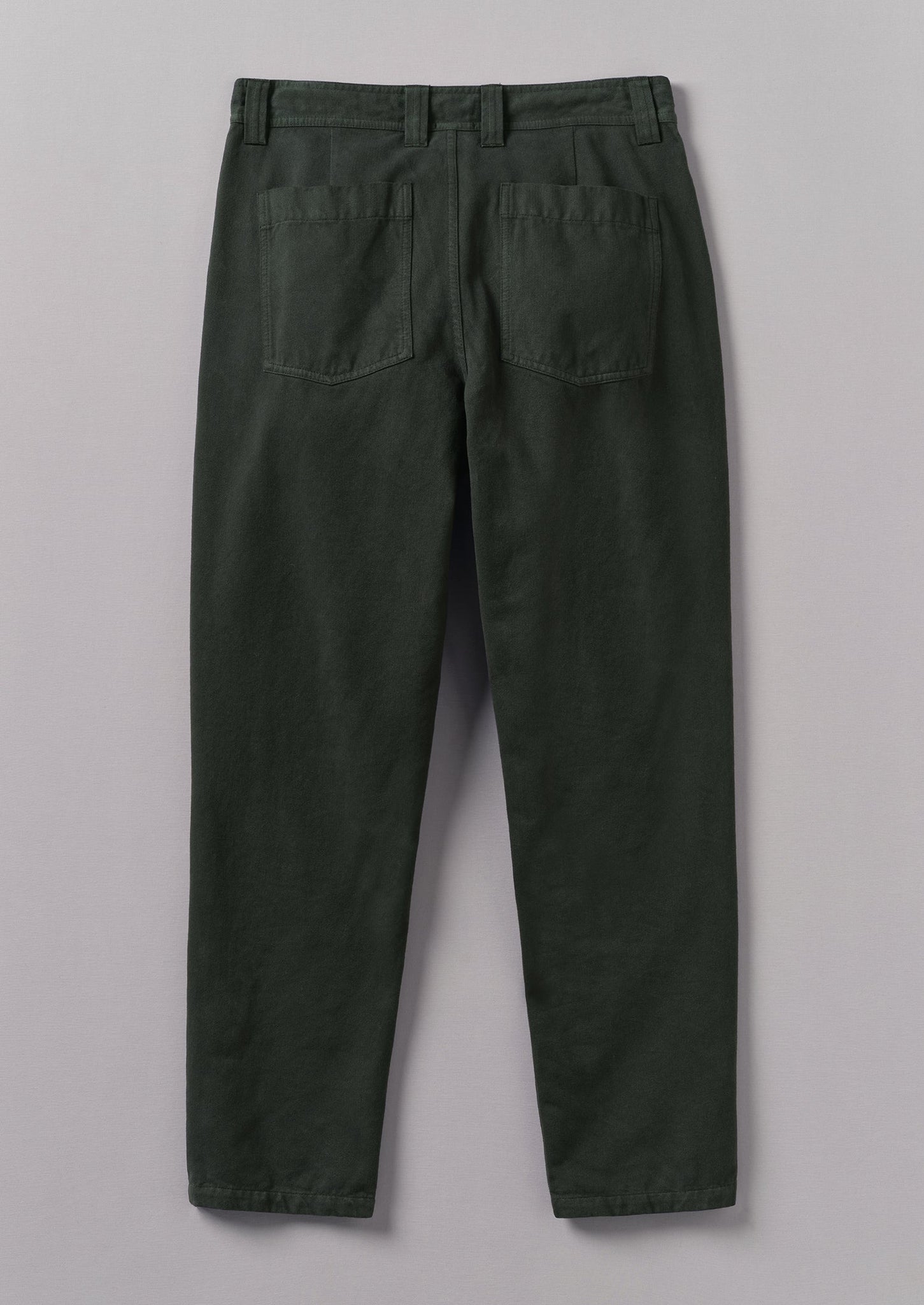 Norv Garment Dyed Tapered Trousers | Dark Mineral Green