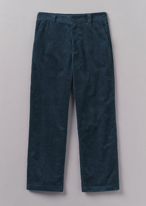 Rory Organic Cord Trousers | Dusty Navy