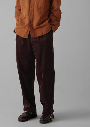 Bill Organic Cord Wide Leg Trousers | Chestnut