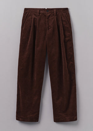 Bill Organic Cord Wide Leg Trousers | Chestnut