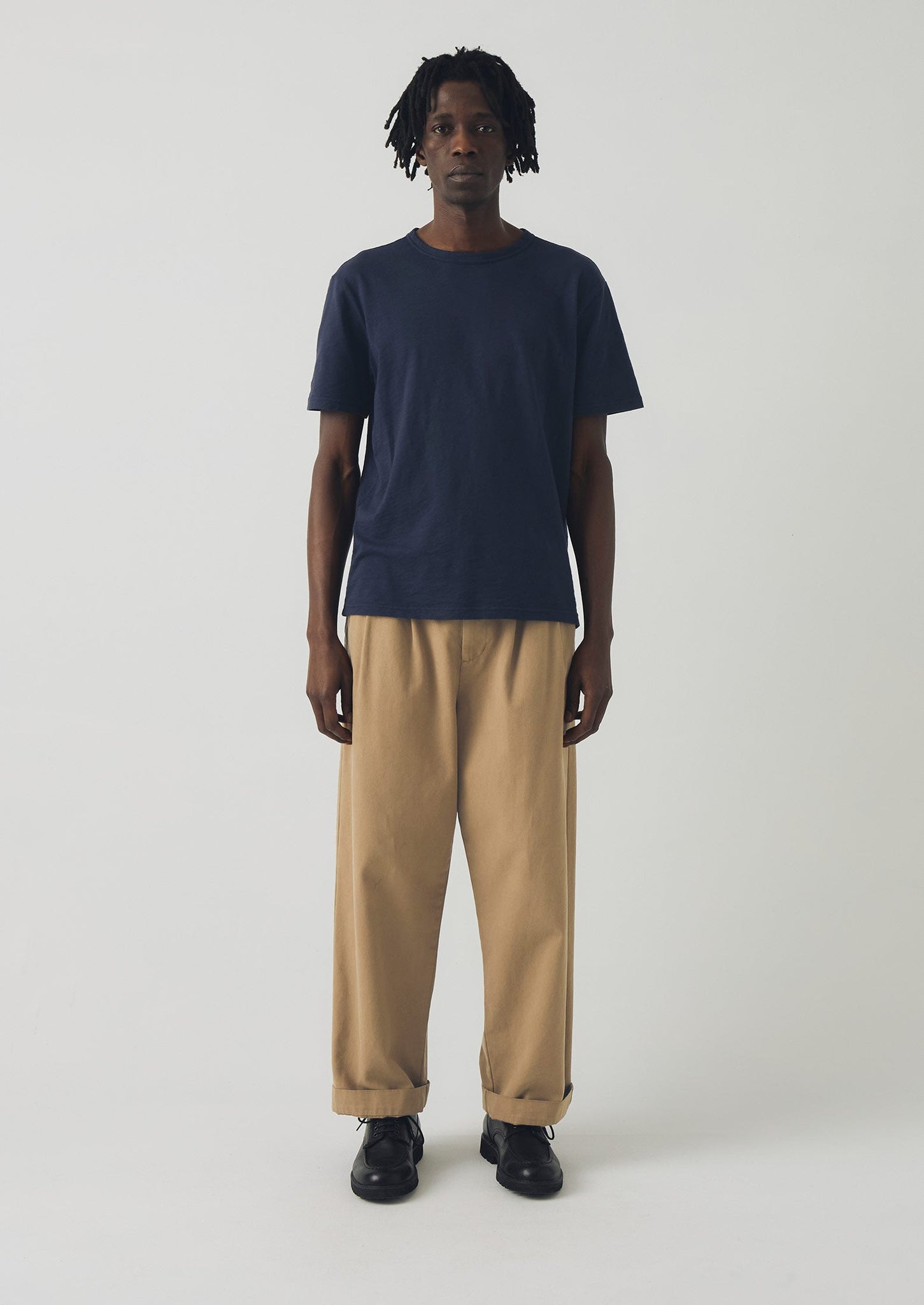 Bill Cotton Wide Leg Trousers | Ash Brown