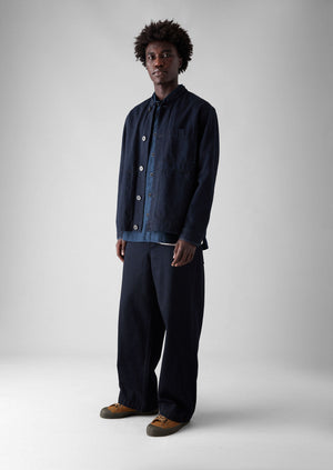 Denim Wide Leg Trousers | Indigo