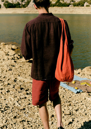 Cotton Canvas Shorts | Terracotta