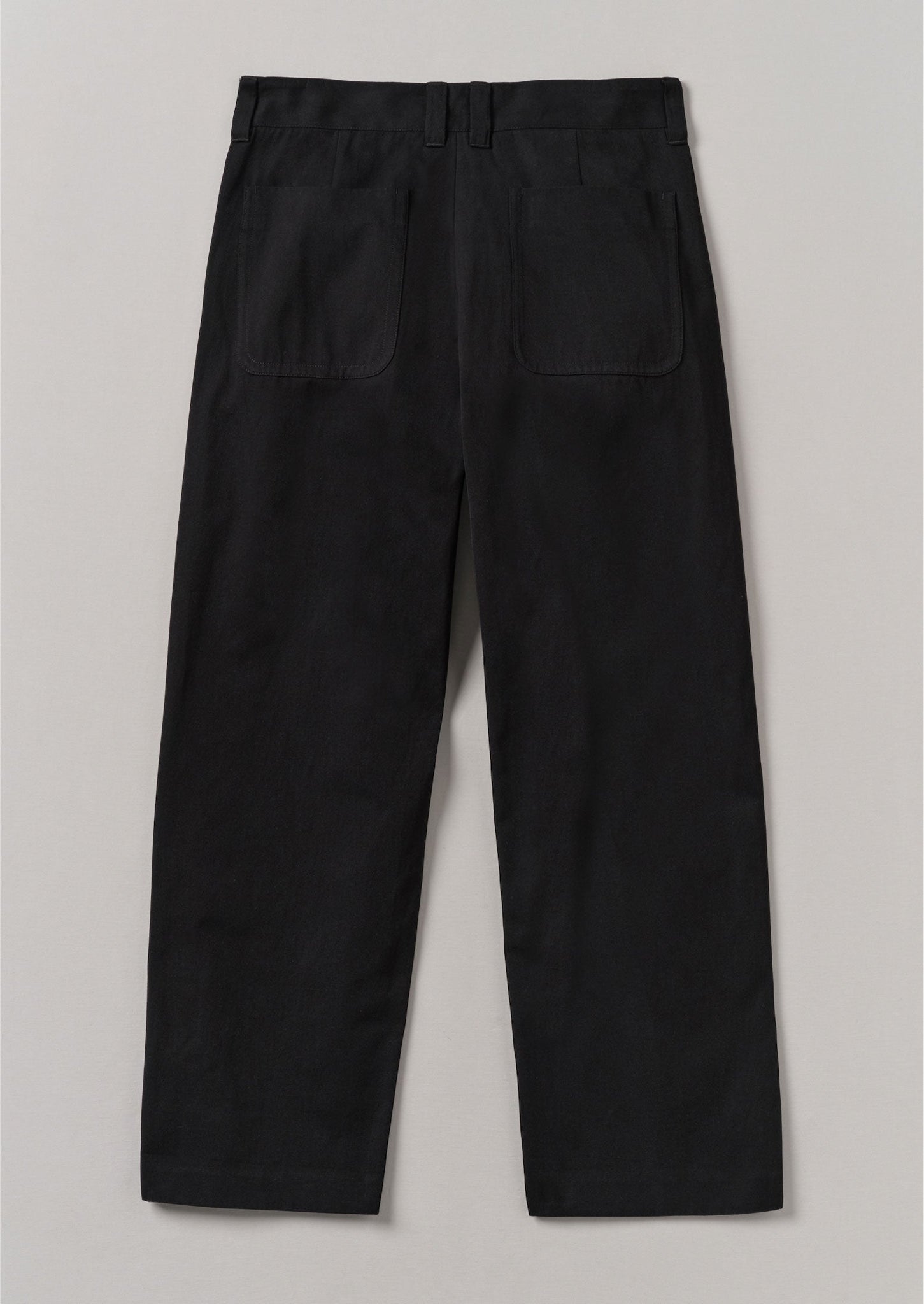 Rory Cotton Linen Twill Trousers | Black